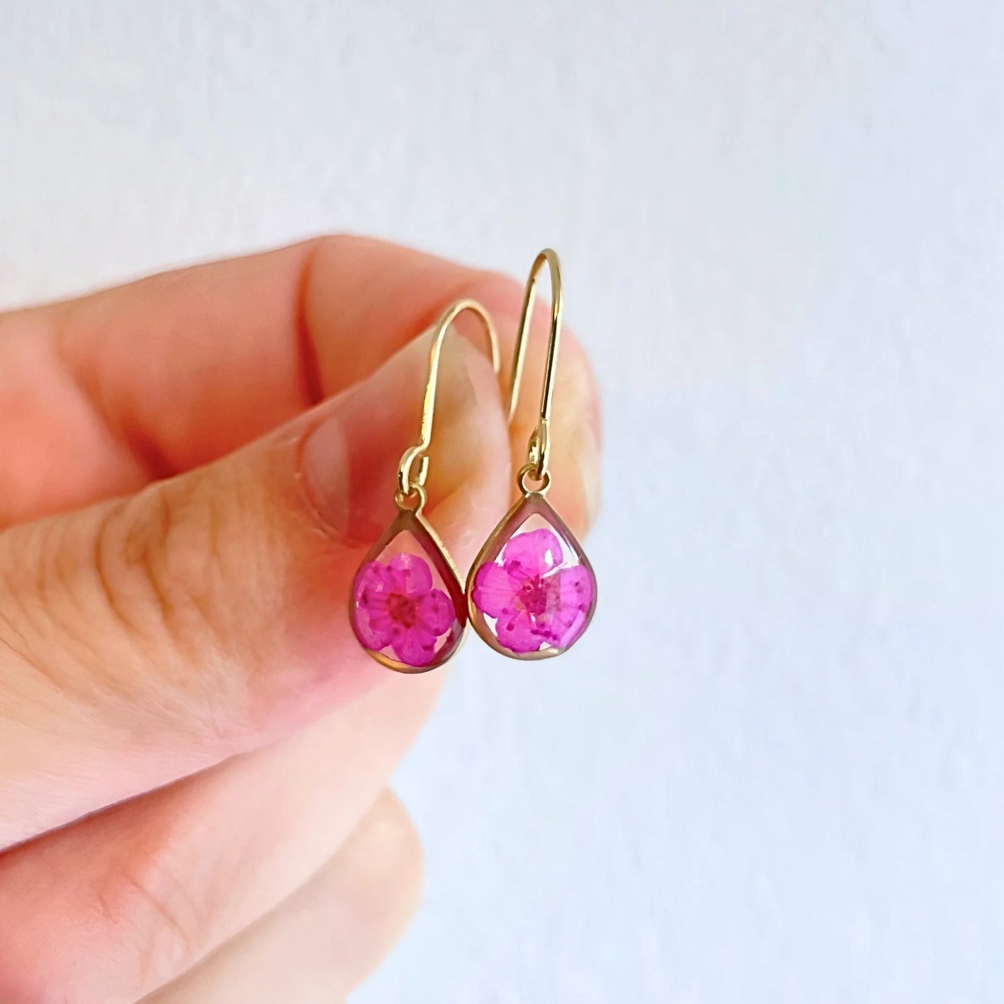 Orange Blossom Teardrop Charm Earrings
