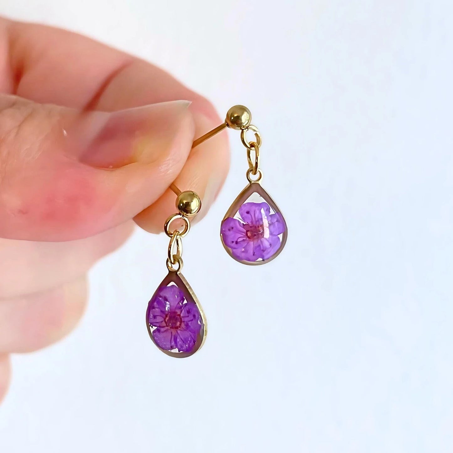Orange Blossom Teardrop Charm Earrings