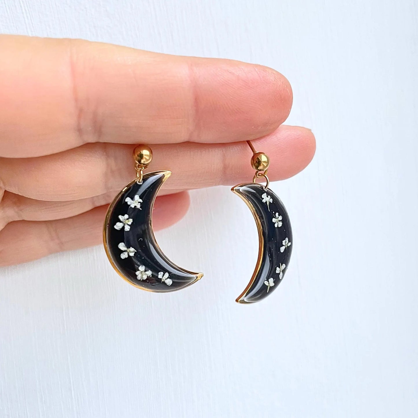 Dark Moon Blossom Earrings