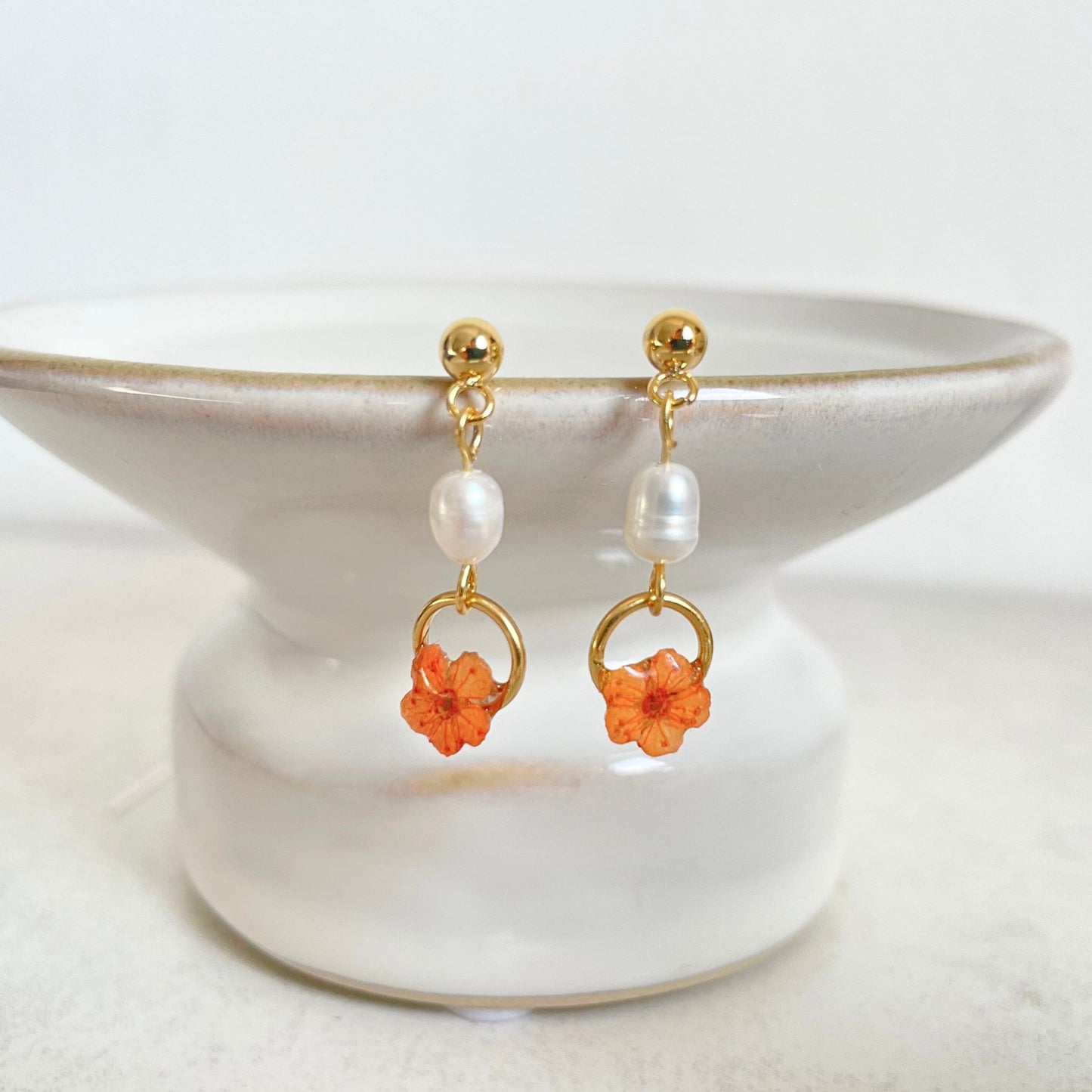 Orange Blossom Pearl Earrings