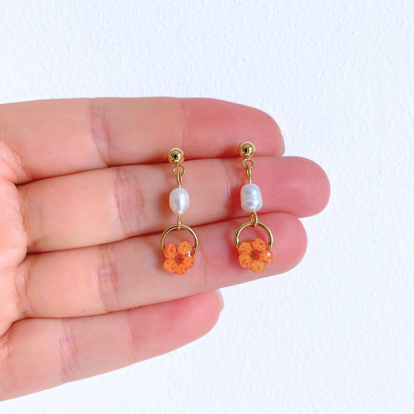 Orange Blossom Pearl Earrings