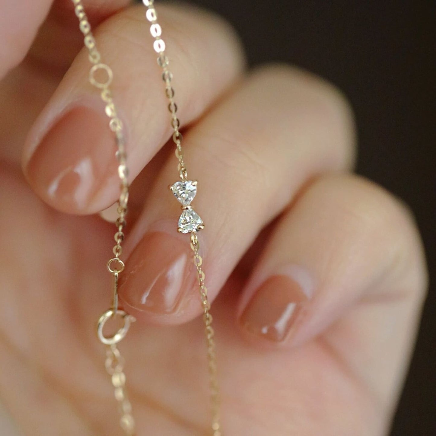 Tiny Bow Diamond Necklace