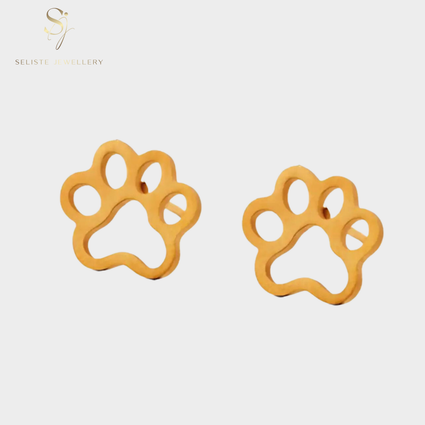 Tiny Paw Stud Earrings
