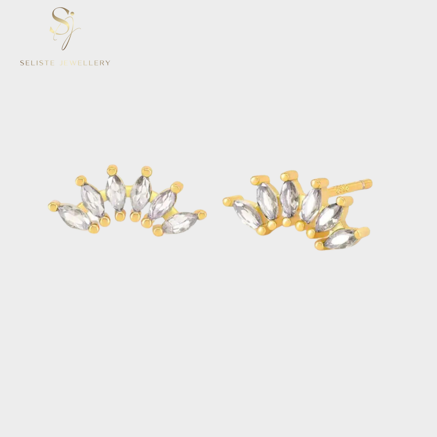 Flower Dimond Stud Earrings