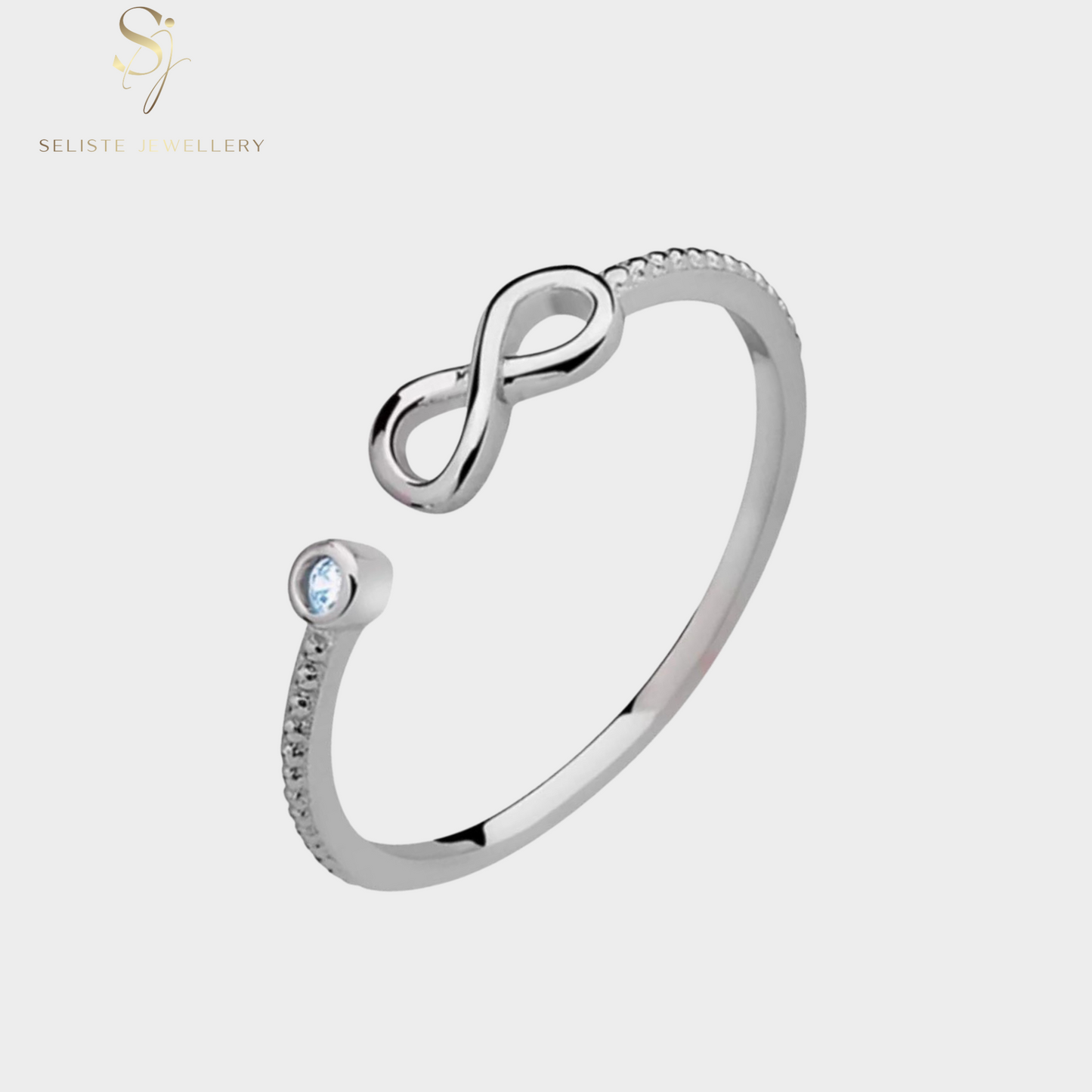 Infinity Silver Open Ring