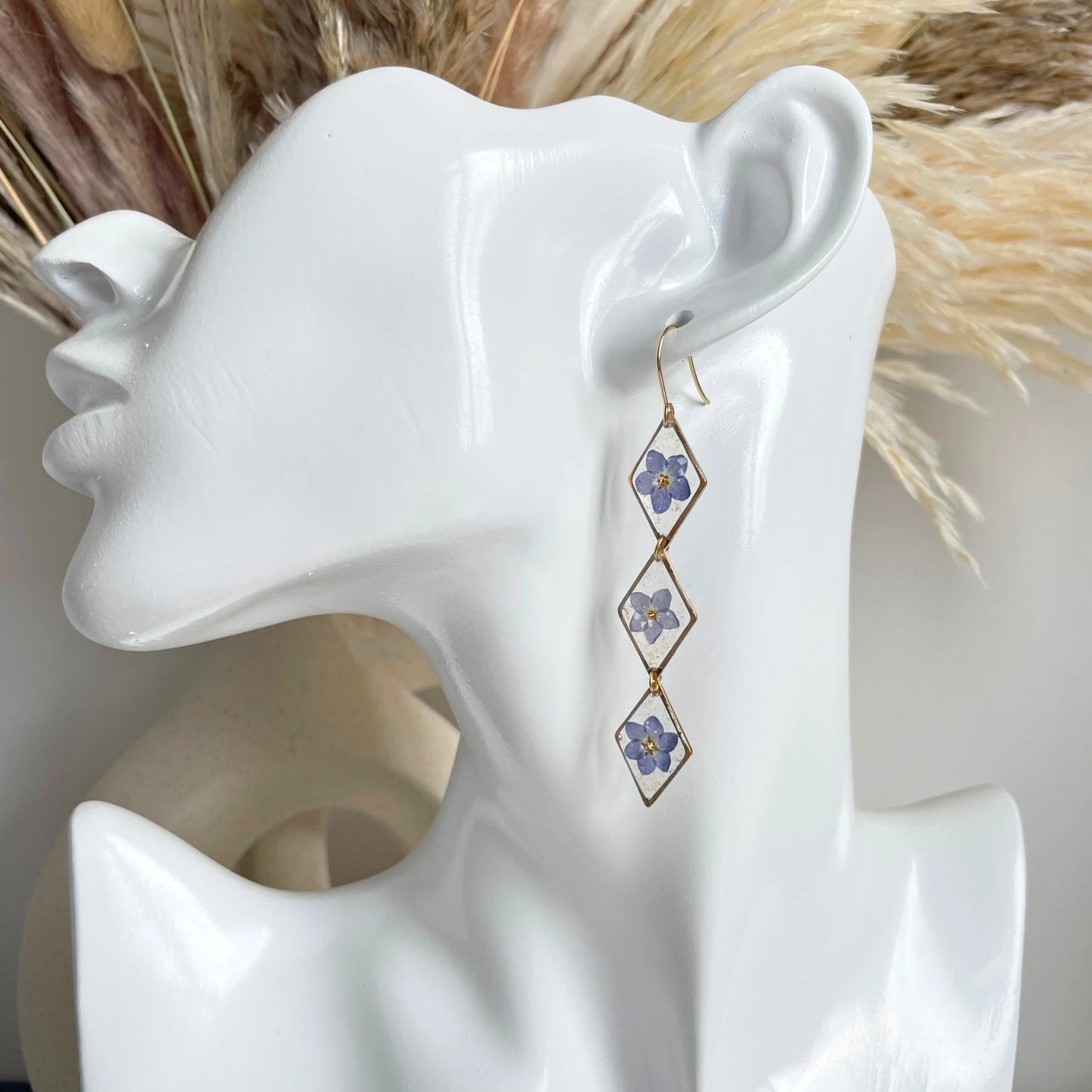 Forget Me Not Blossom Dangling Earrings