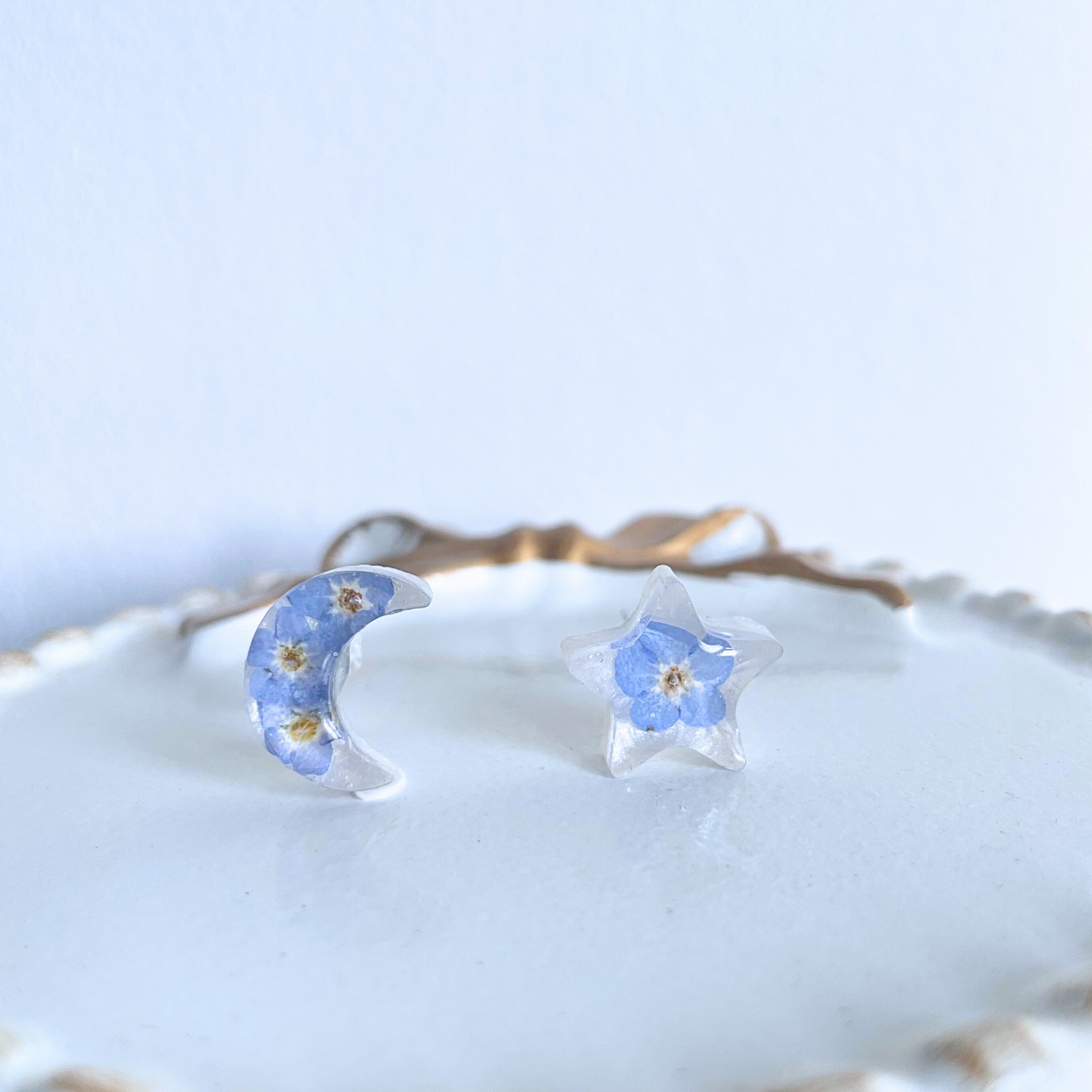 Forget Me Not Celestial Earrings