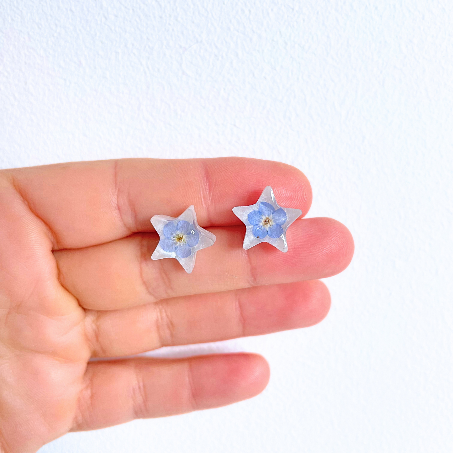 Forget Me Not Flower Star Earrings