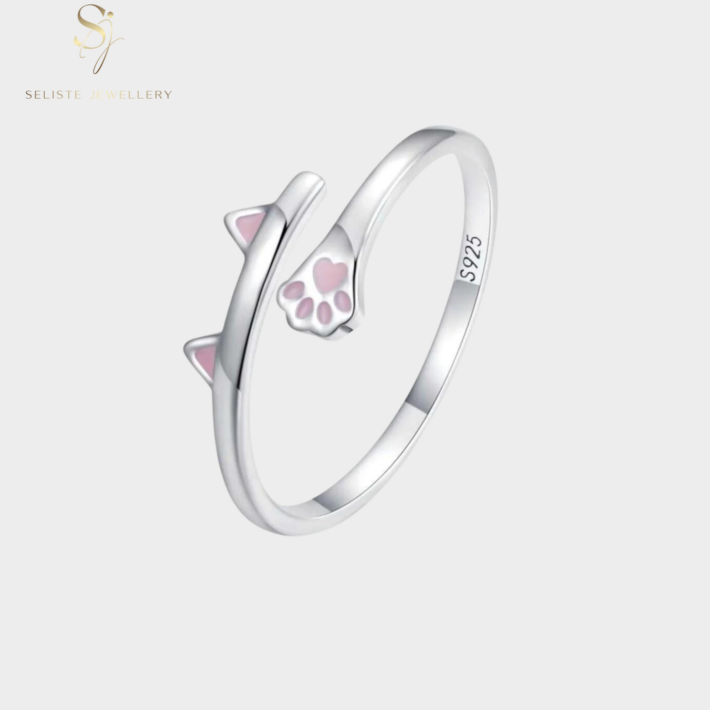 Pink Cat Paw Ring