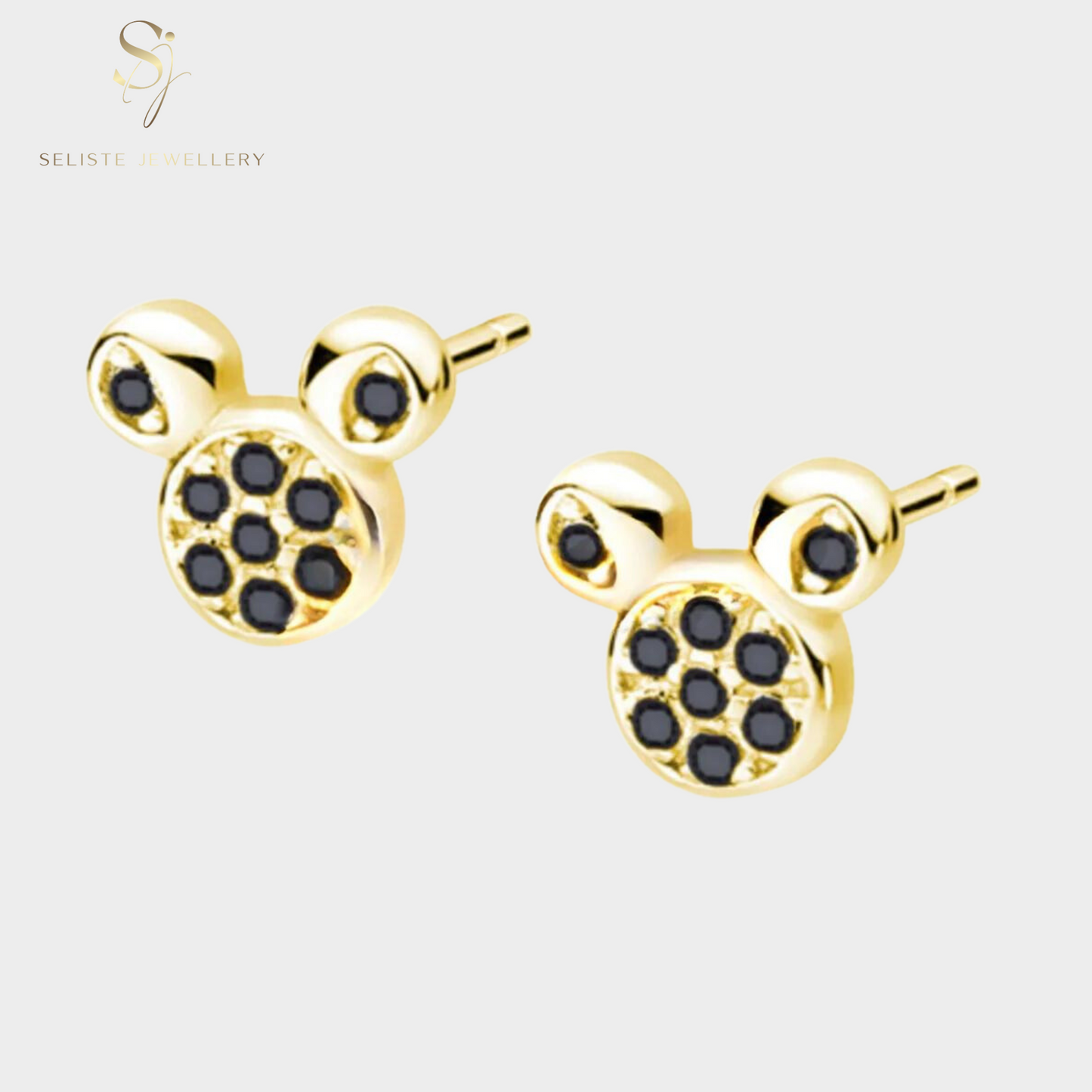 Tiny Mouse Stud Earrings