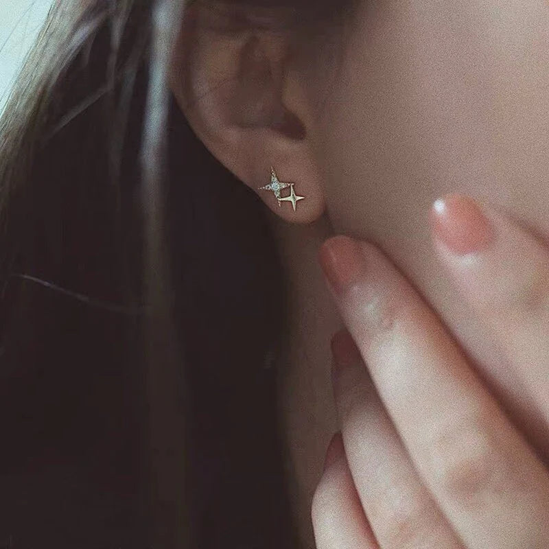 Tiny Star Stud Earrings