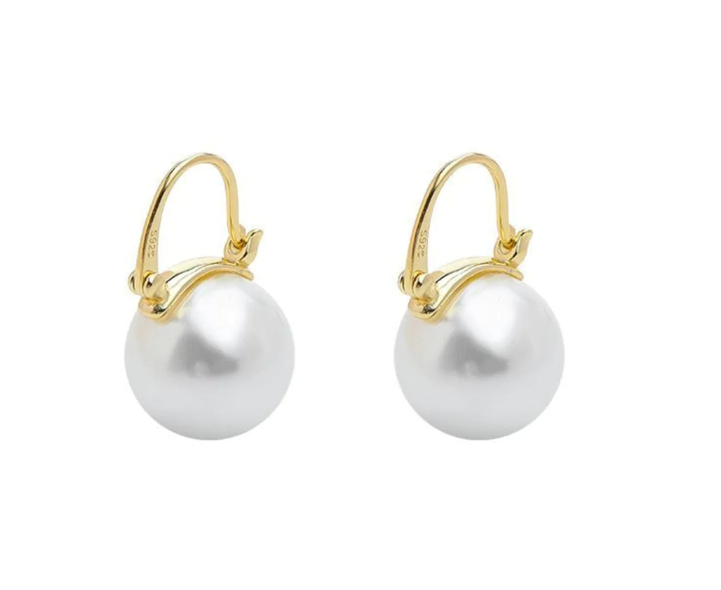 Classic Pearl Hoop Earrings
