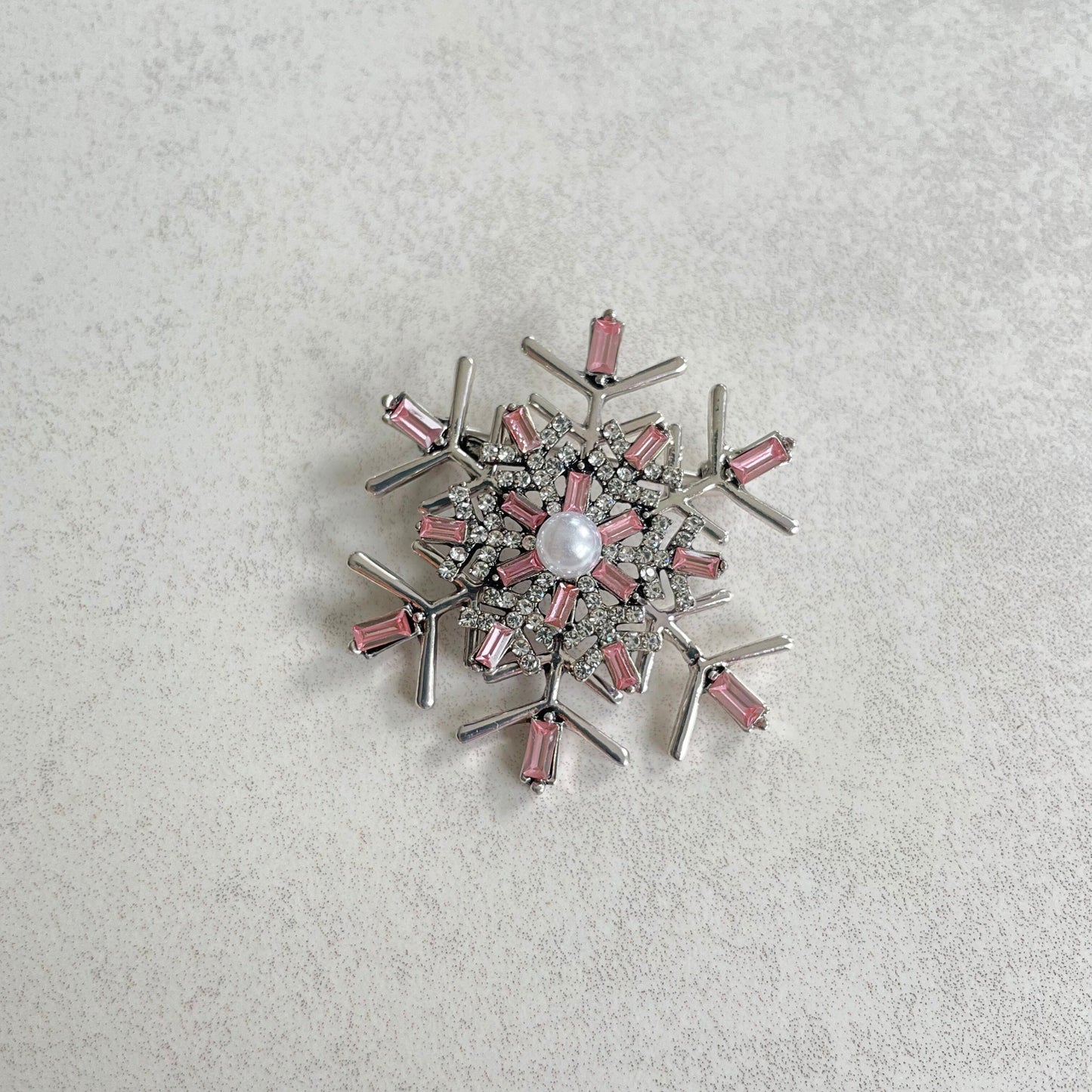 Green emerald flower silver pin brooch pendent