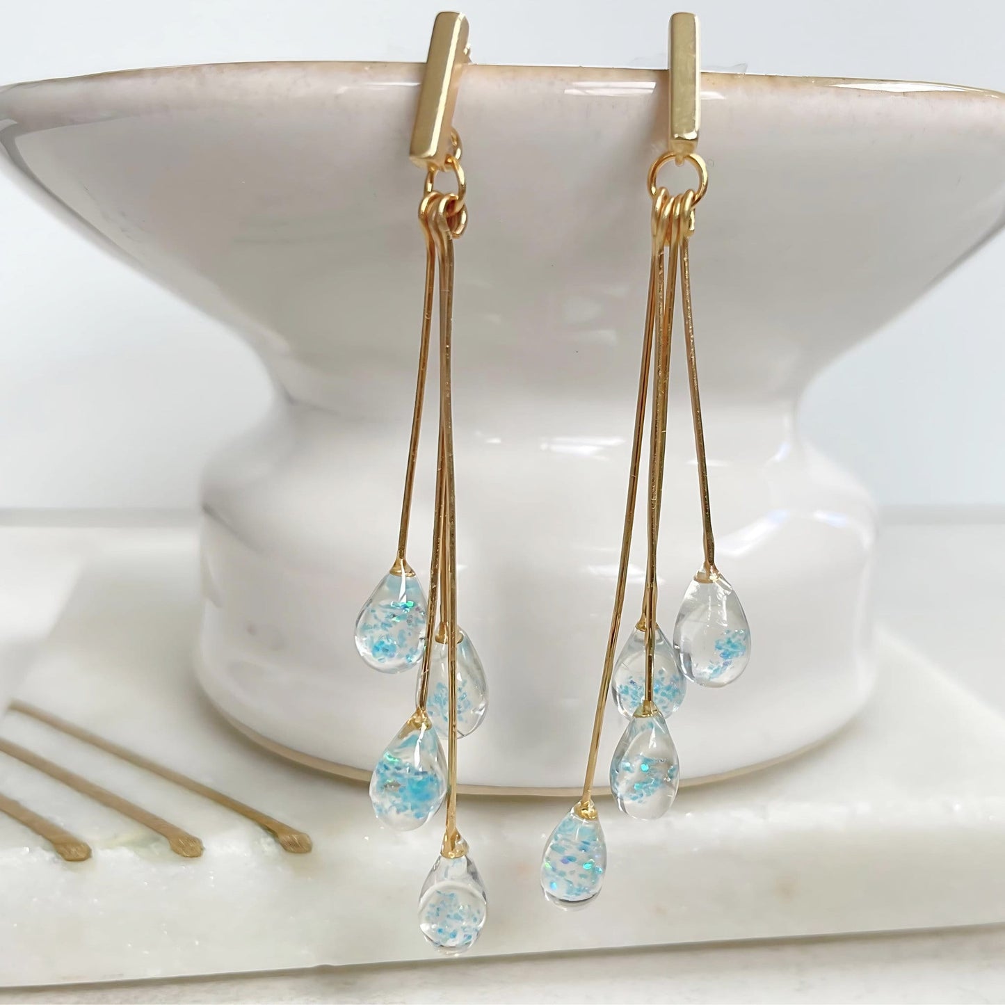 Raindrop Long Dangling Earrings