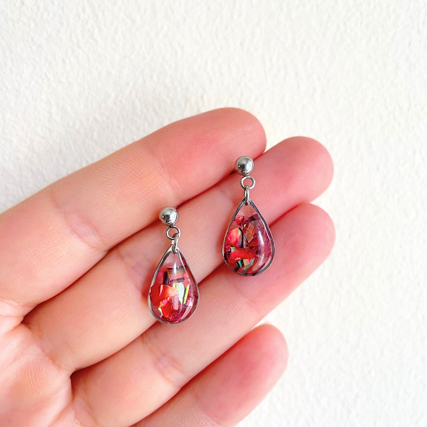 Abalone Shell Teardrop Earrings