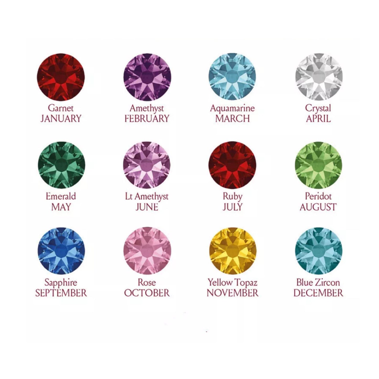 Forget Me Not Flower Birthstone Necklace