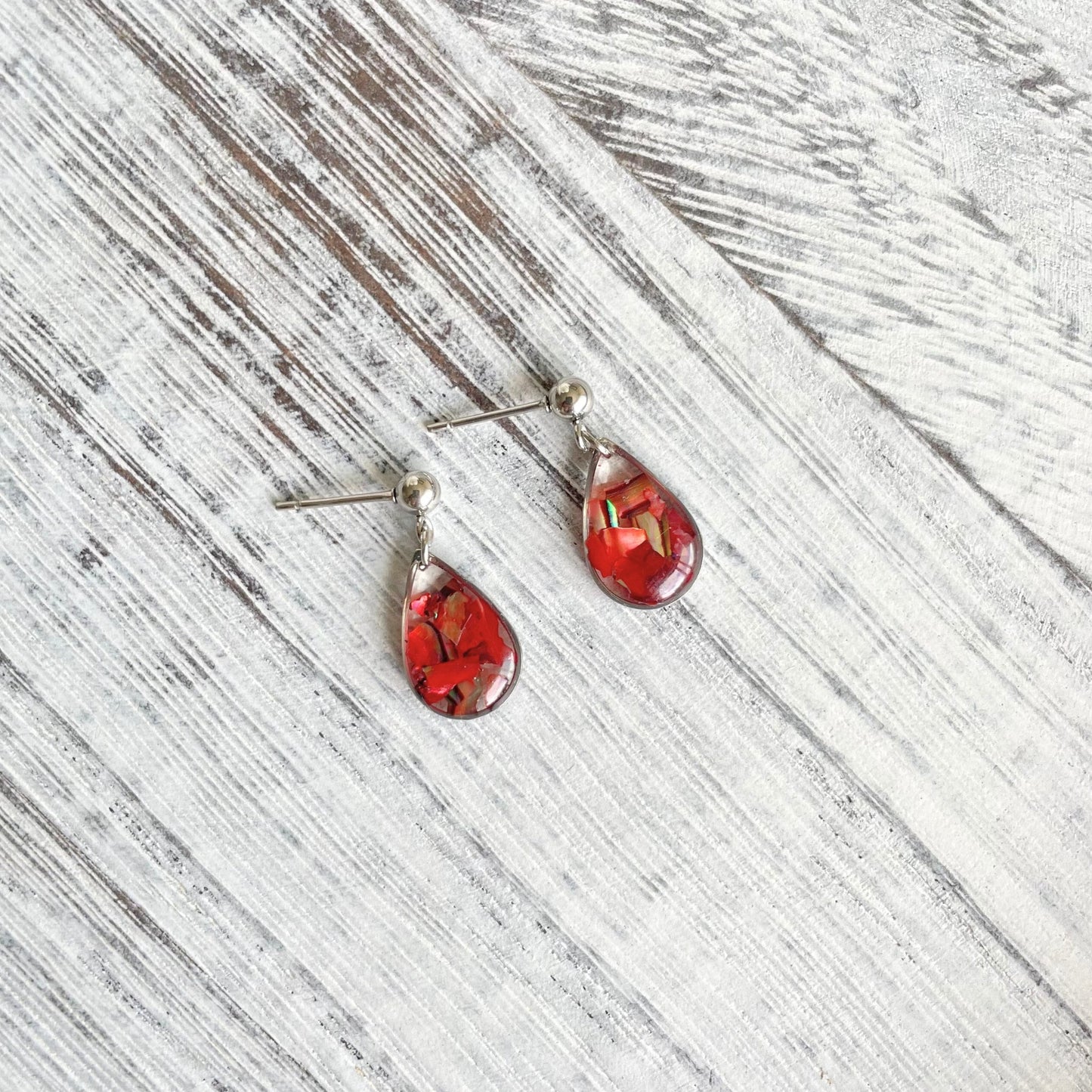 Abalone Shell Teardrop Earrings
