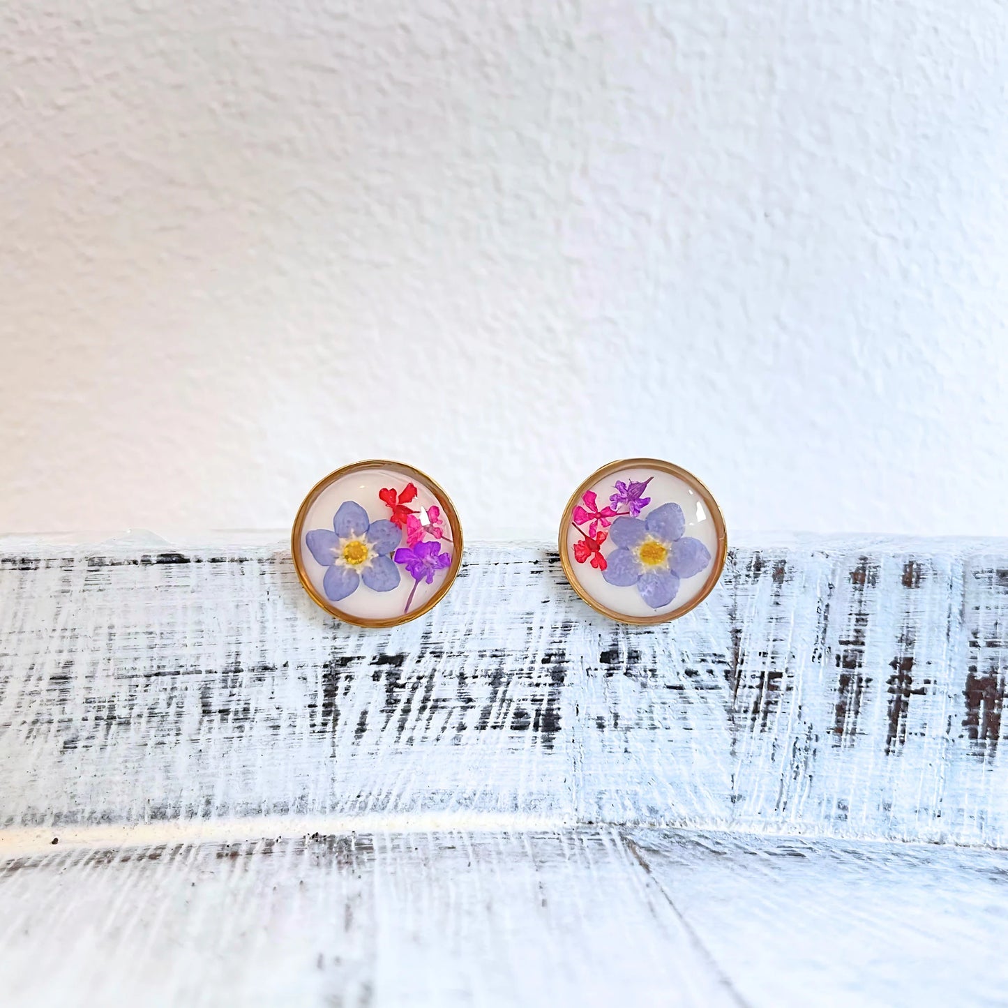 Forget Me Not Flower Blossom Earrings