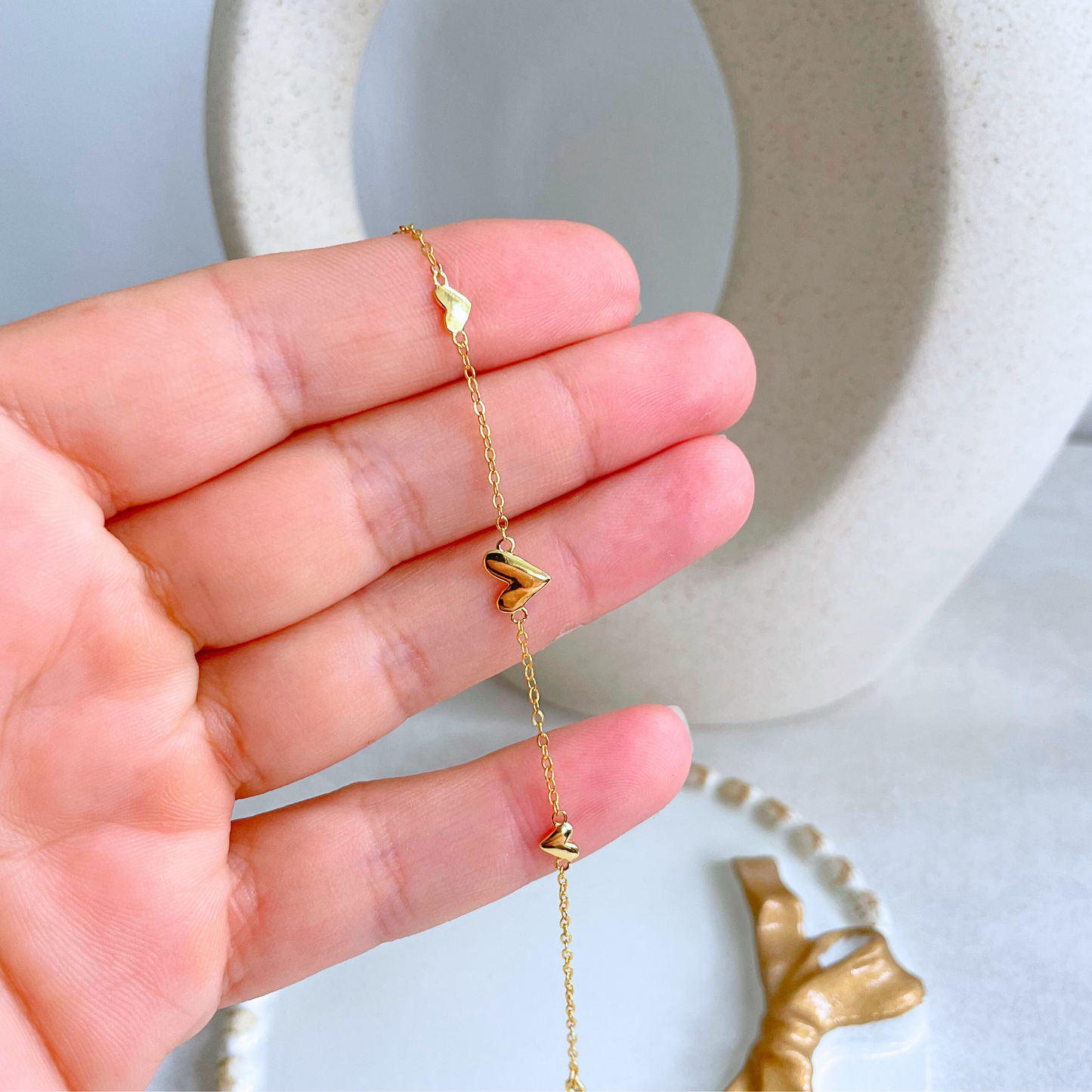 Tiny Heart Charm Bracelet