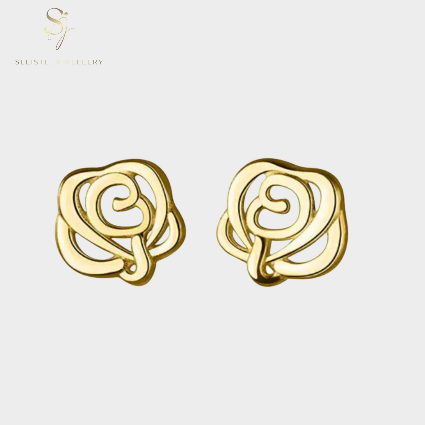 Tiny Rose Flower Earrings