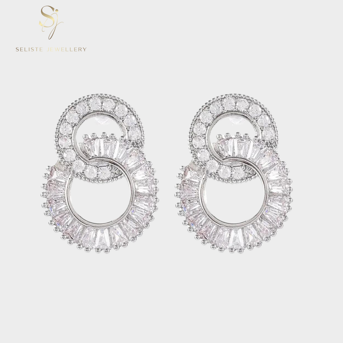 Circle Diamond Earrings