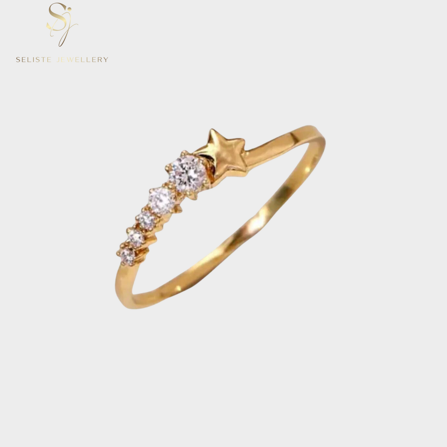 Tiny Star Diamond Ring
