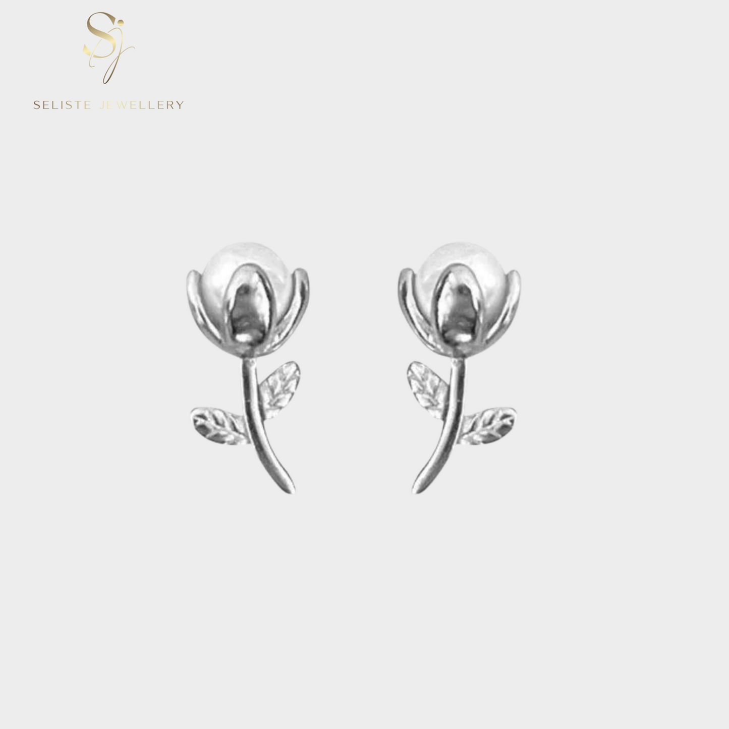 Tiny Tulip Flower Earrings
