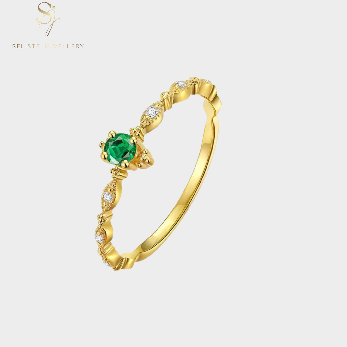 Minimalist Emerald Ring