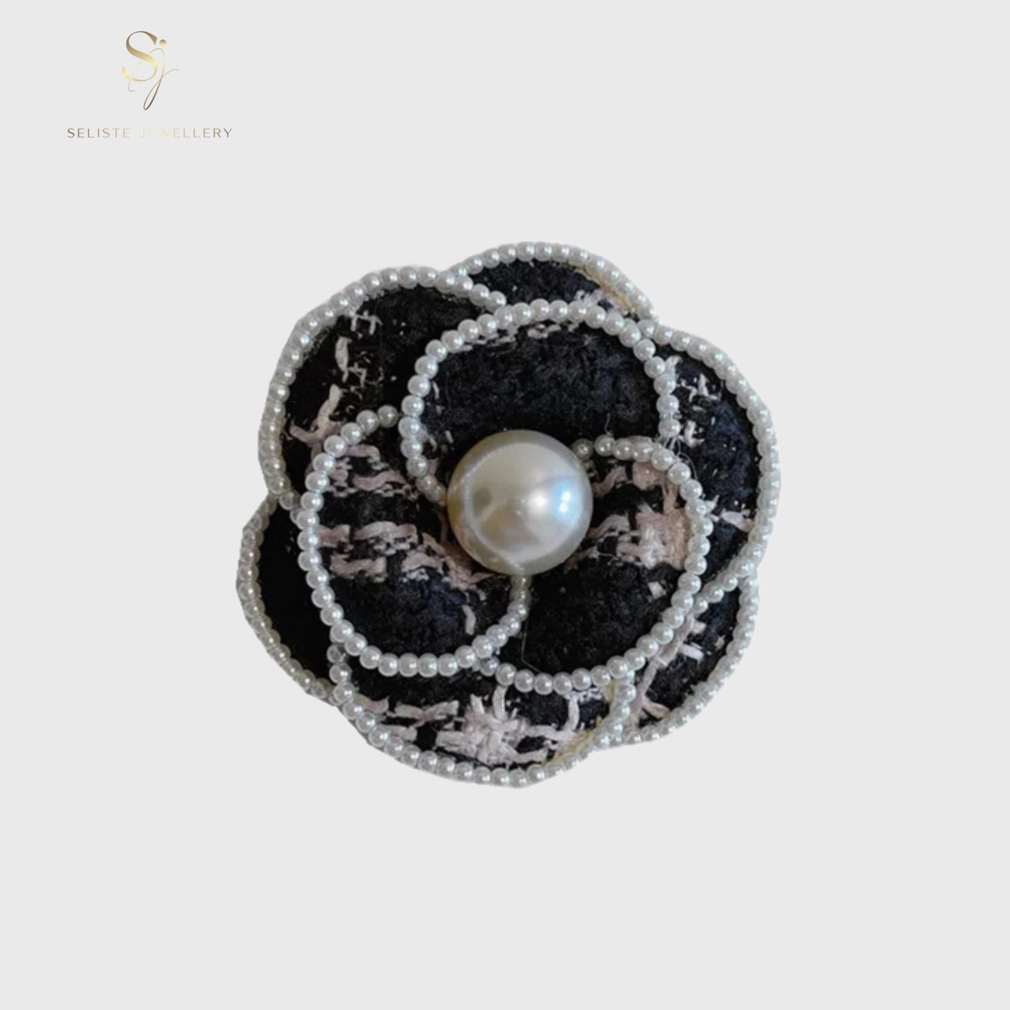 Large Fabric Flower Brooch Flower Pearl Brooch Pins for Women Camellia Rose  Brooch Pins Dainty Handmade Hair Clip Flower Brooch for Wedding Party  (pearl-black) - Yahoo Shopping