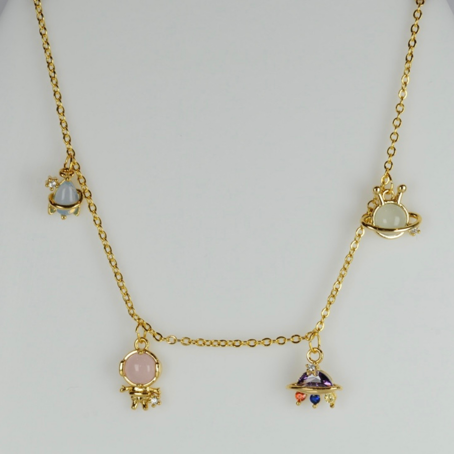 Space Elements Tiny Charms Necklace