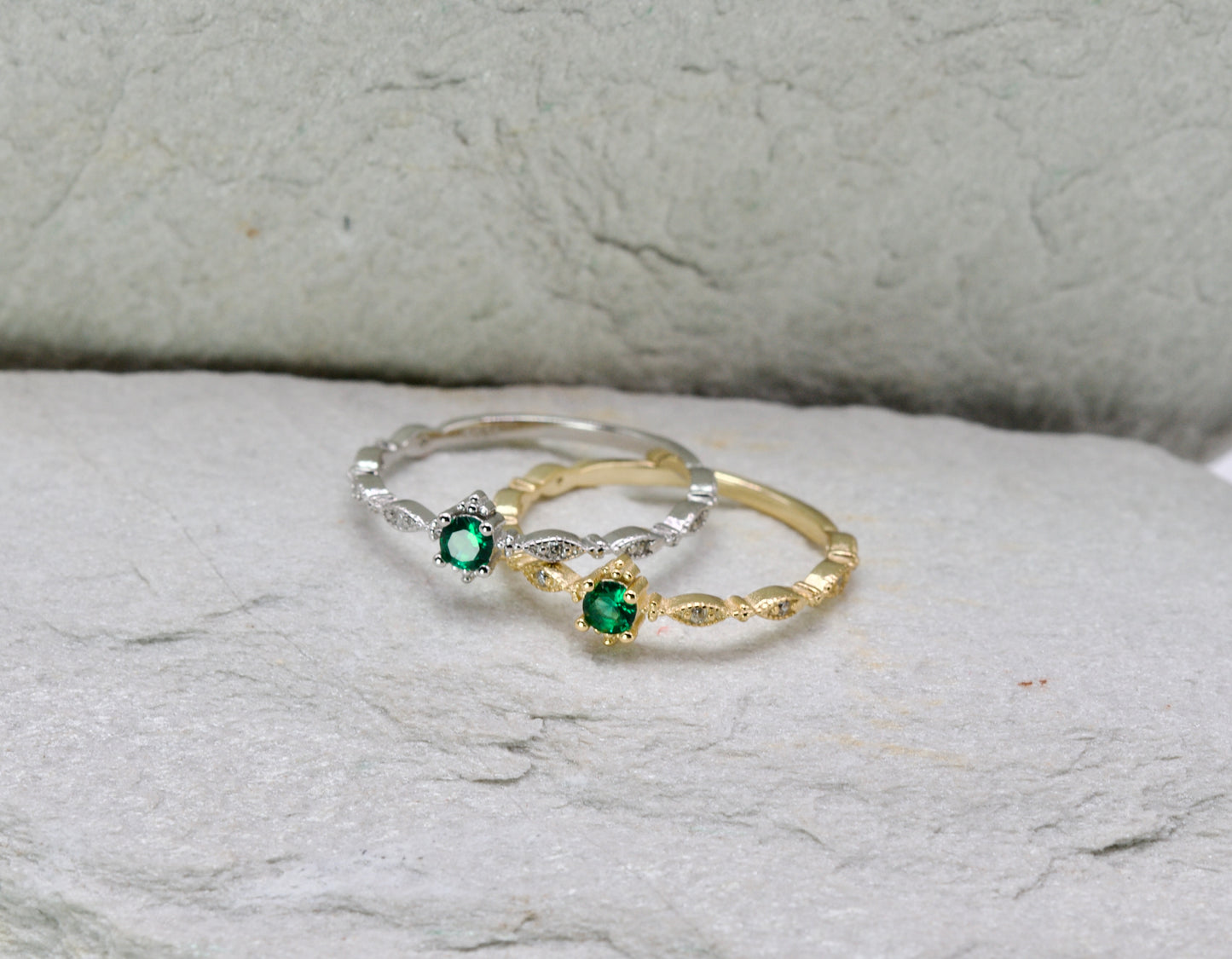 Minimalist Emerald Ring
