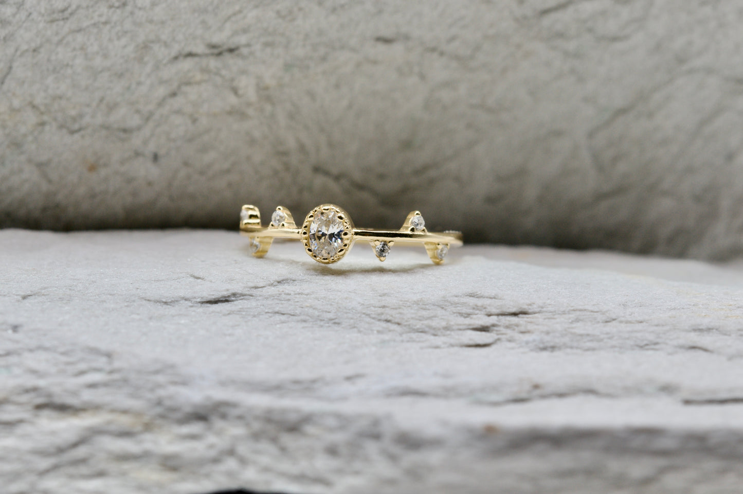 Diamond Leaf Ring