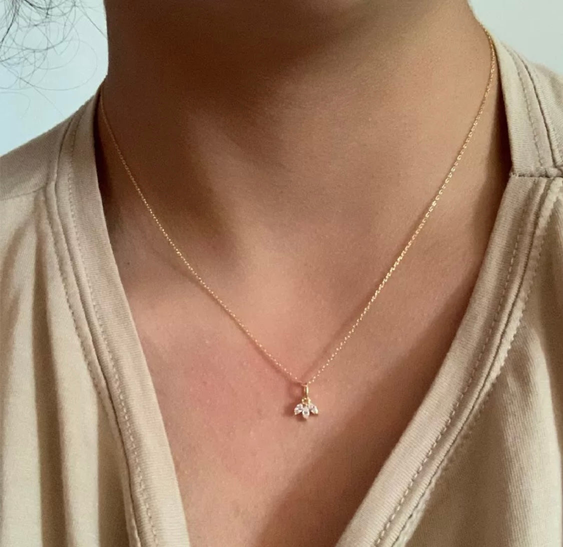 Mini Diamond Charm Necklace