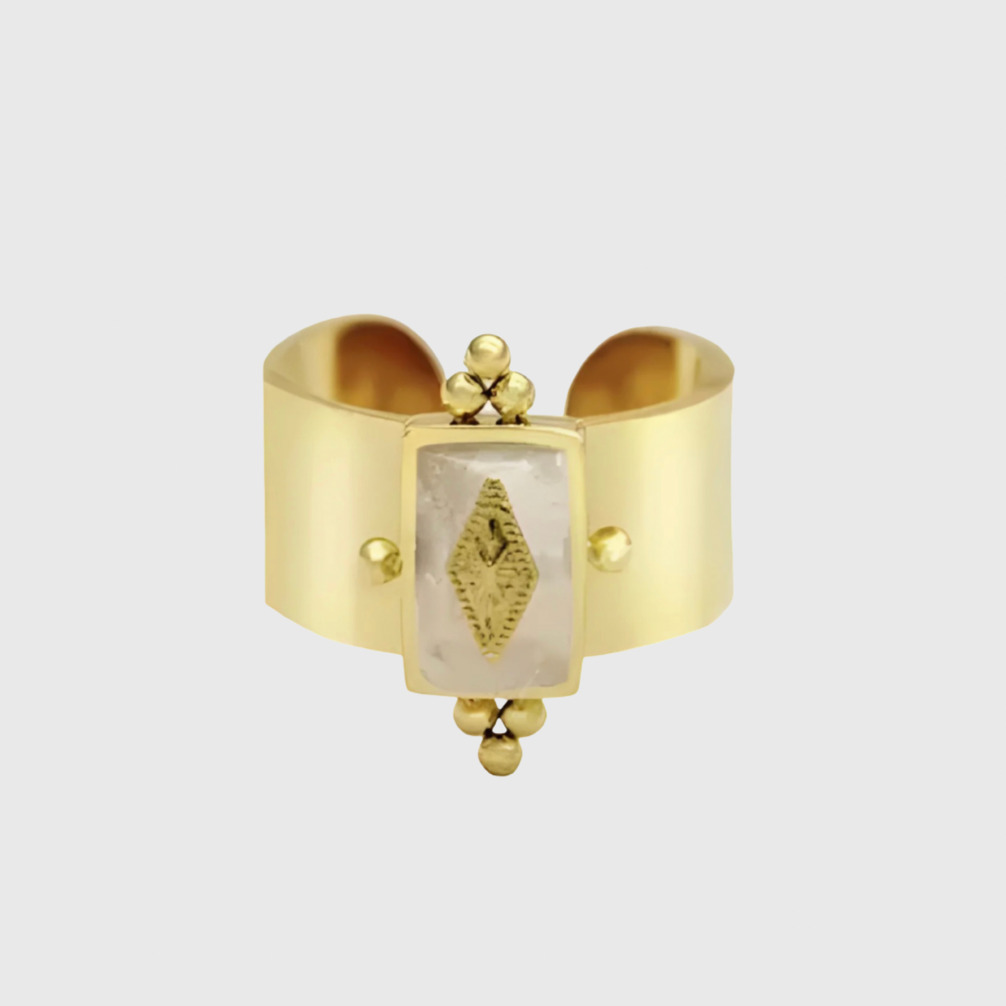 Natural Stone Cuff Ring