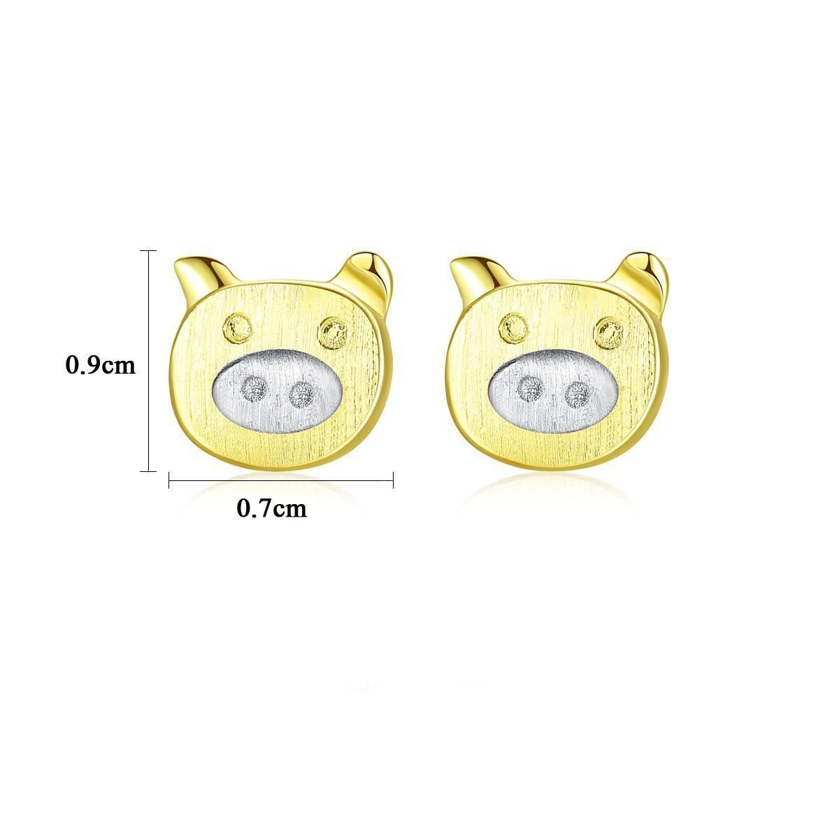 925 Sterling Silver Pig Earrings-Gold Pig Earrings- Dainty Earrings- Minimalist Earrings-Cute Animal Earrings- Silver Earrings-Gift For Her