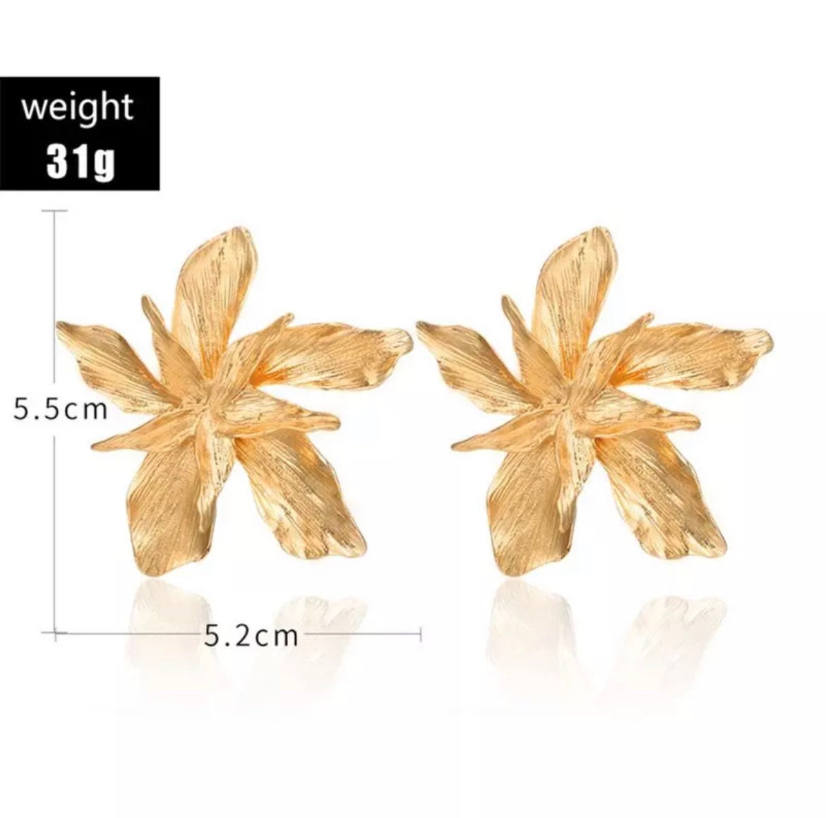 Exquisite Blue Jumbo Flower Earrings,Stud White Flower Dangle Drop Earrings,Party,Anniversary,Holiday Jewellery,Valentine's Day Gift For Her