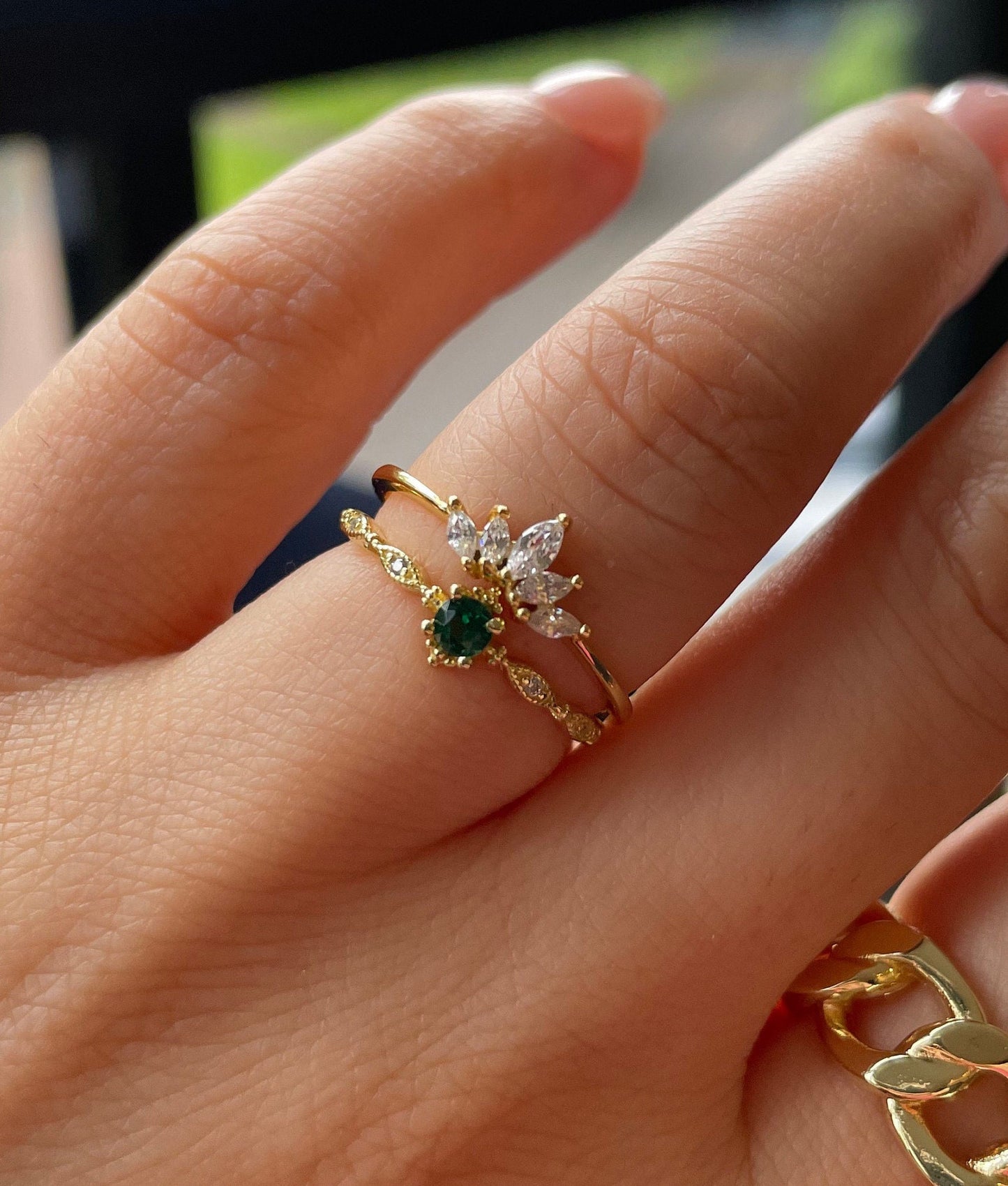 Dainty 925 Sterling Silver Stackable Ring-Thin Crystal Ring- Crown CZ Gold Ring -Staking Ring -Delicate Gold Ring -Silver Ring -Gift For Her