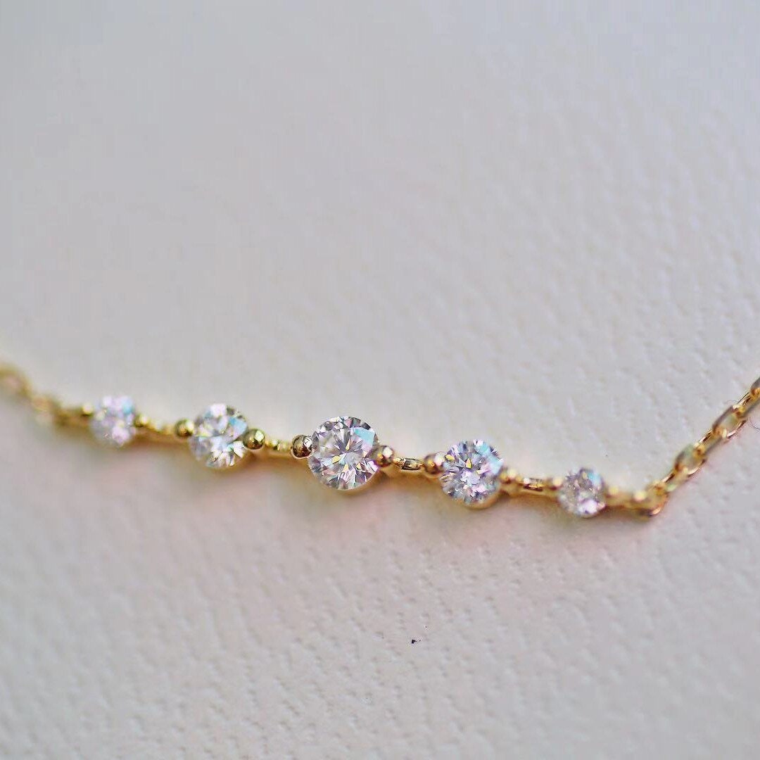 Dainty Gold Crystal Bracelet - Minimalist Crystal Bracelet - Delicate Thin Bracelet -Sterling Silver Bracelet -Dainty Bracelet -Gift For Her