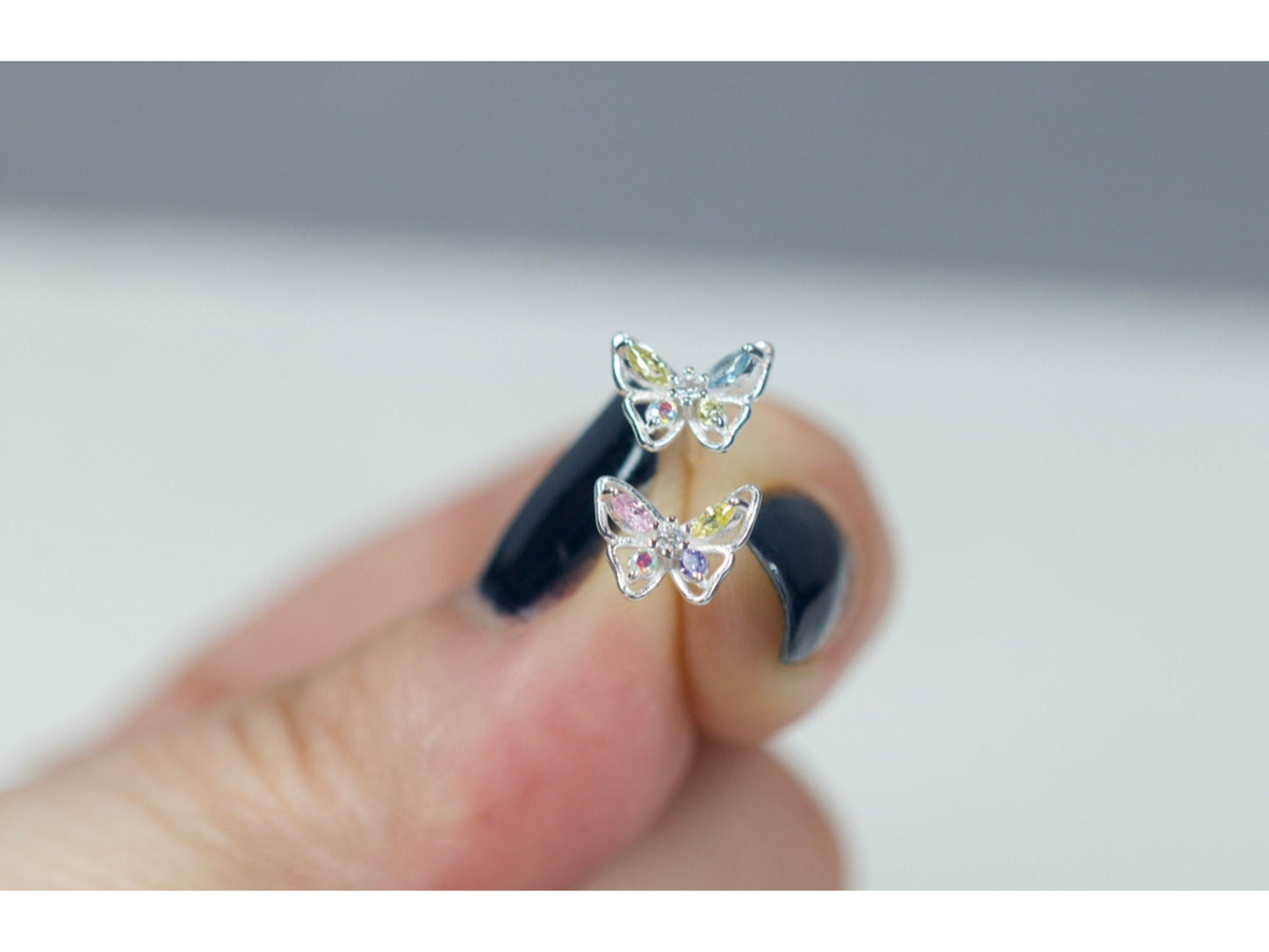 Tiny Colourful Butterfly Earrings