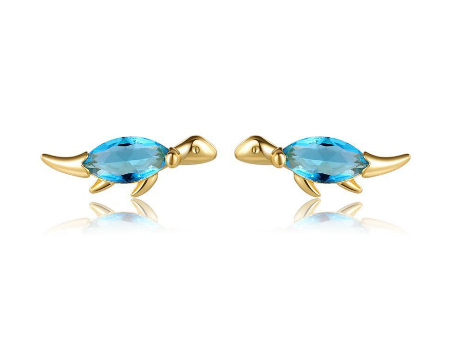 Tiny Mosasaurus Stud Earrings