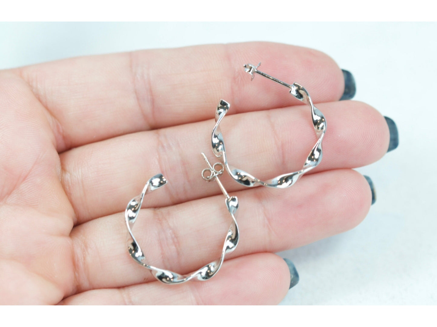 Twisted Gold Hoop Earrings