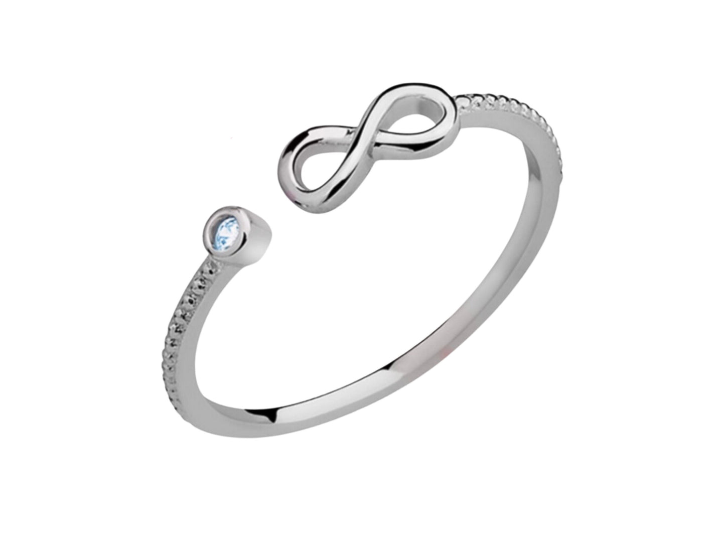 Infinity Silver Open Ring