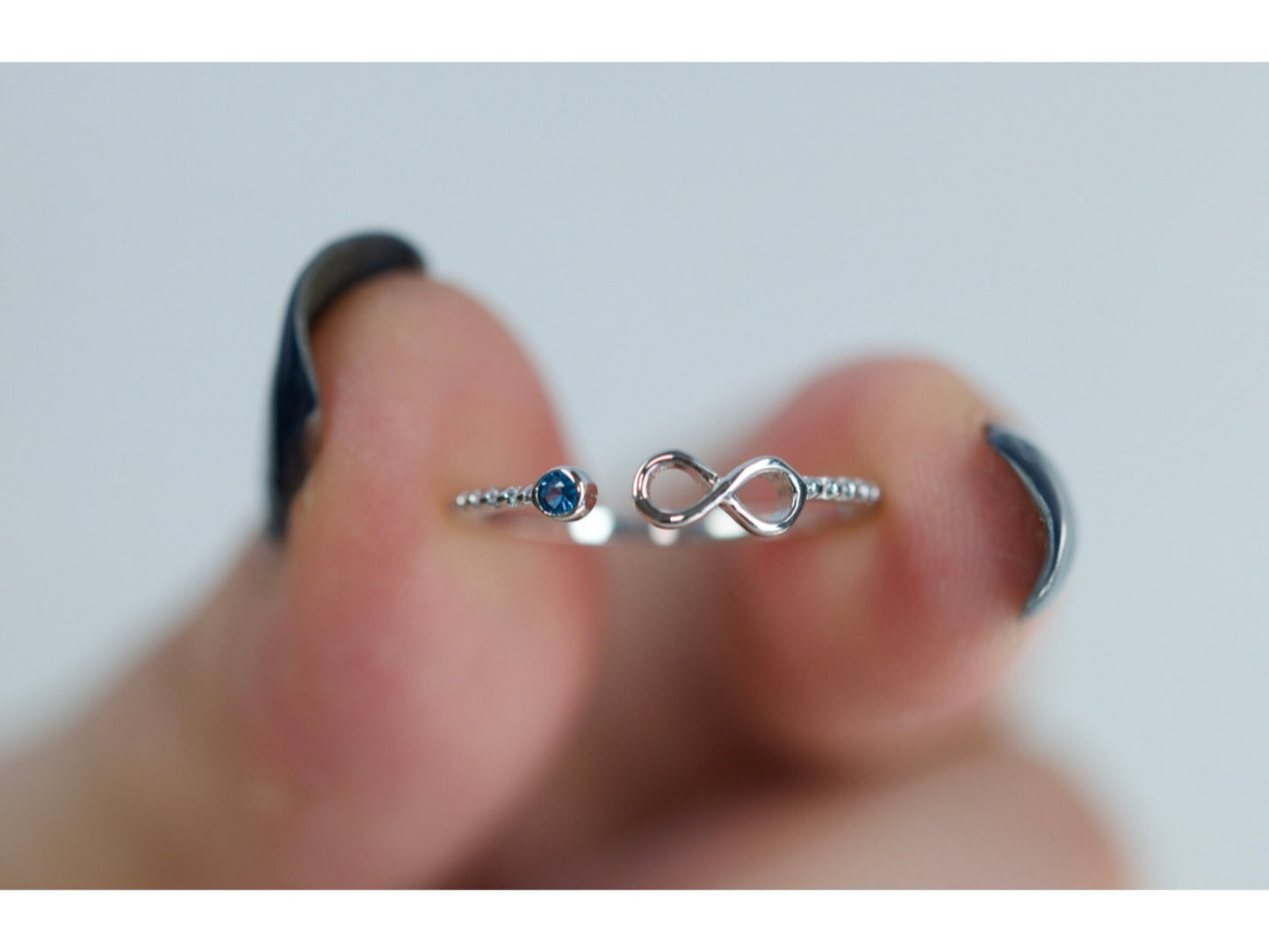 Infinity Silver Open Ring