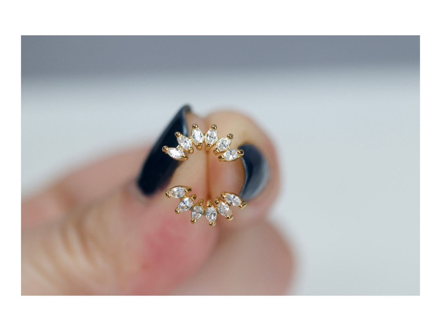 Flower Dimond Stud Earrings