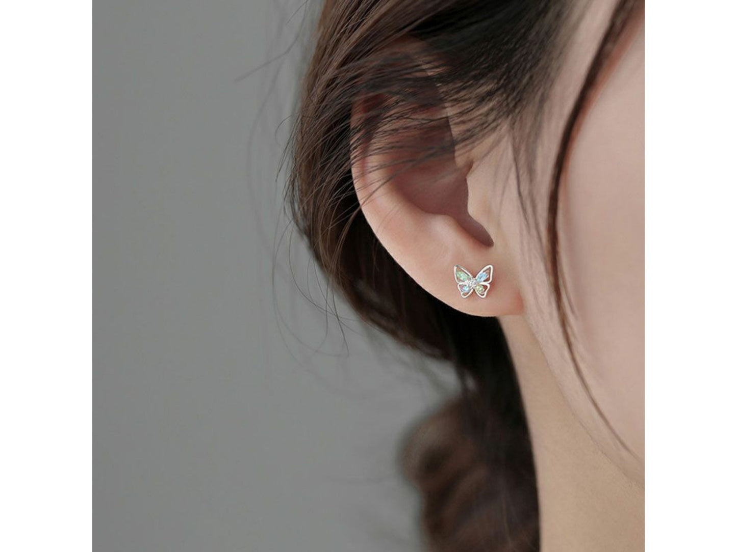 Tiny Colourful Butterfly Earrings