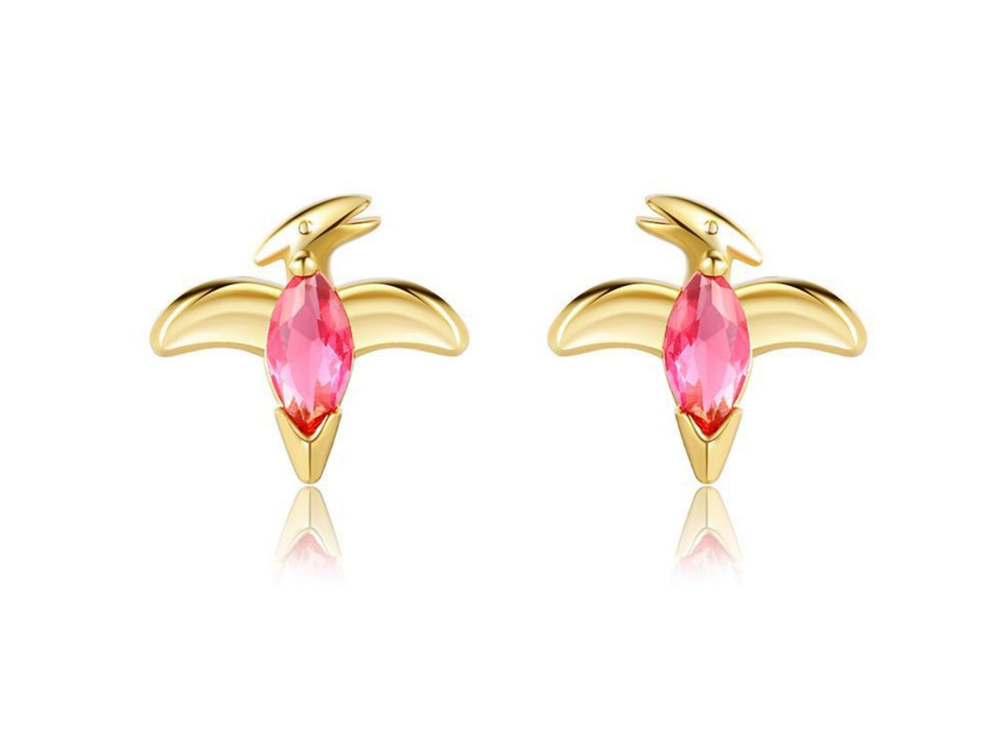 Little Pink Pterosaur Earrings