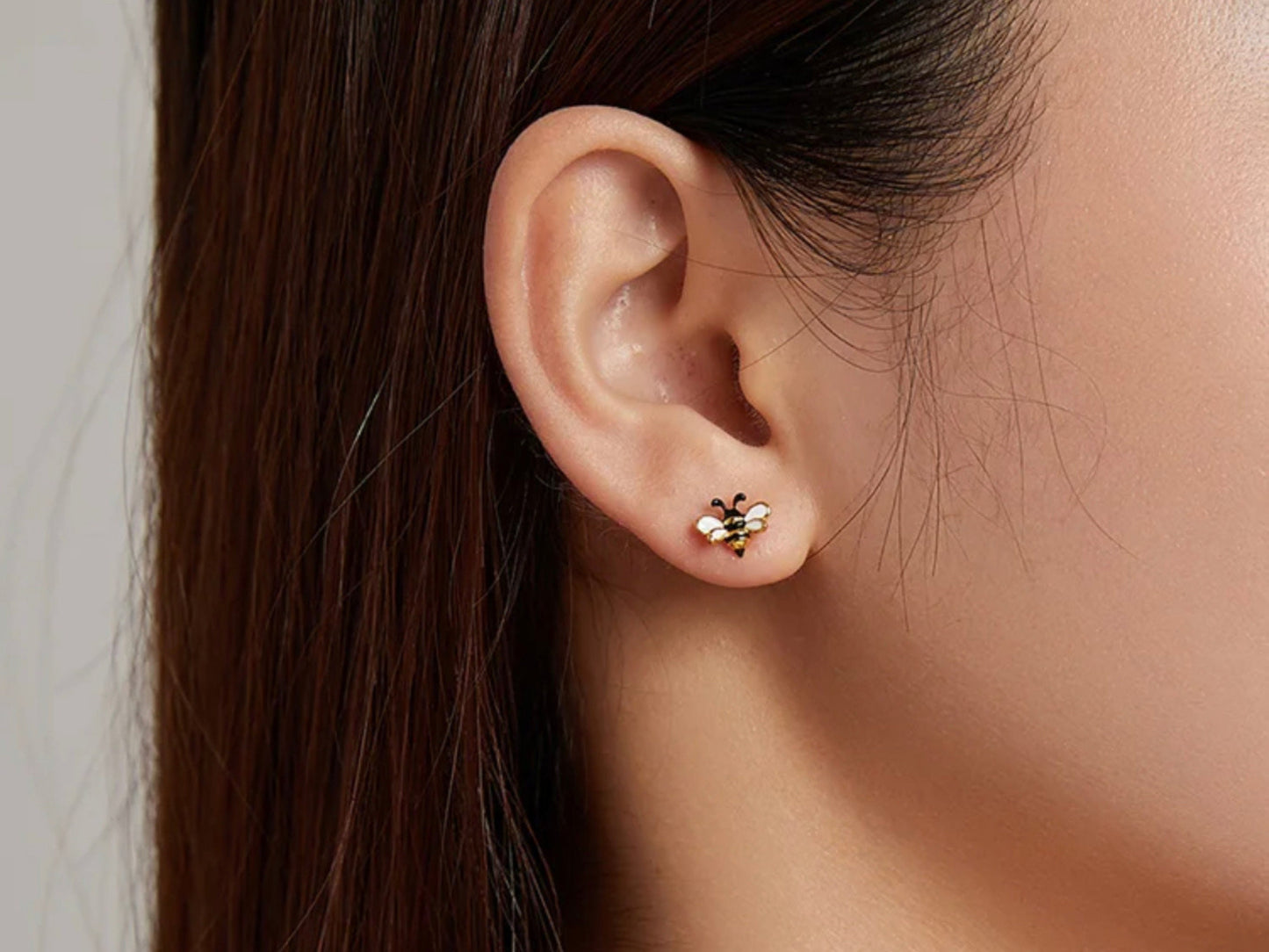 Tiny Bee Earrings