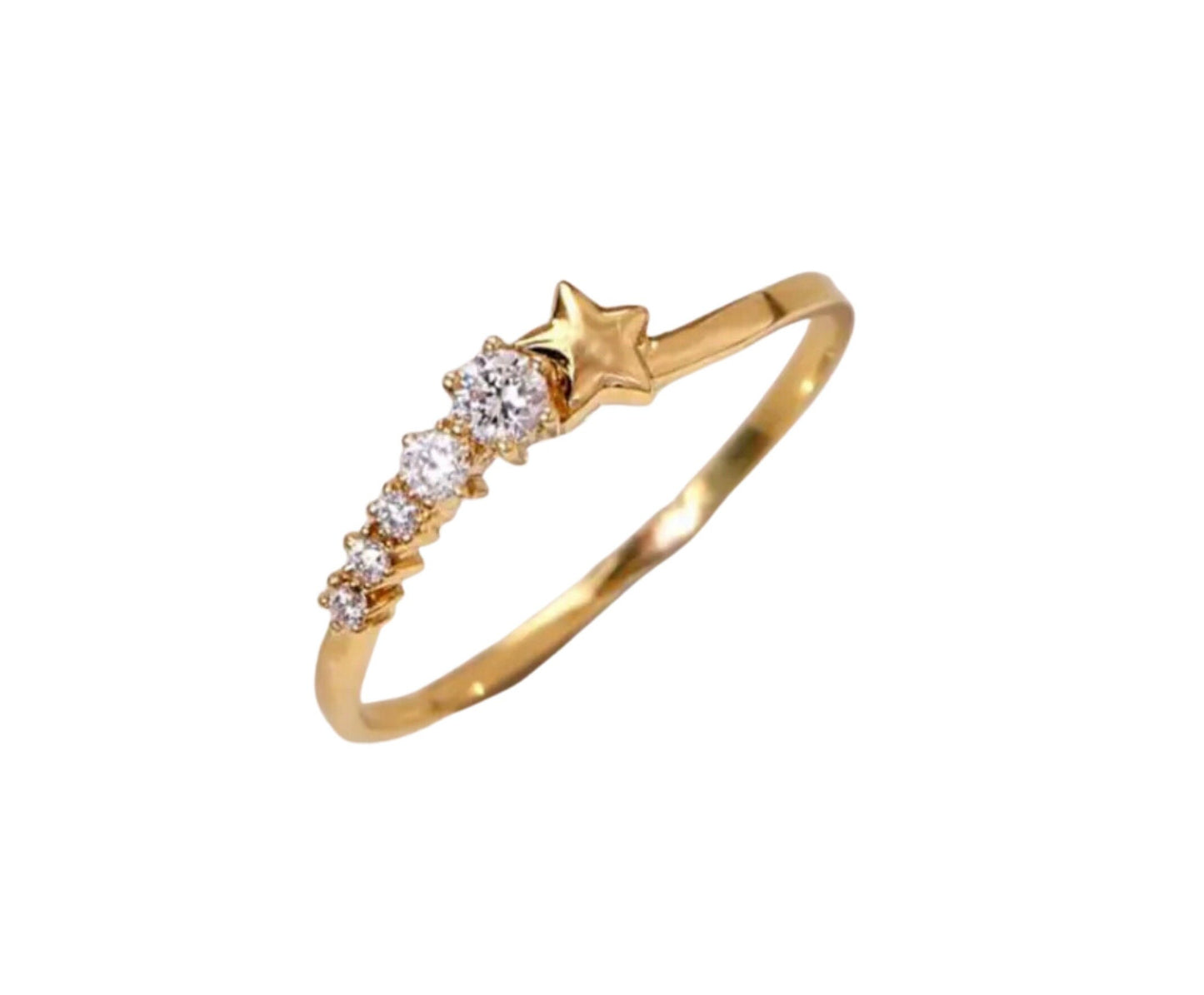 Tiny Star Diamond Ring