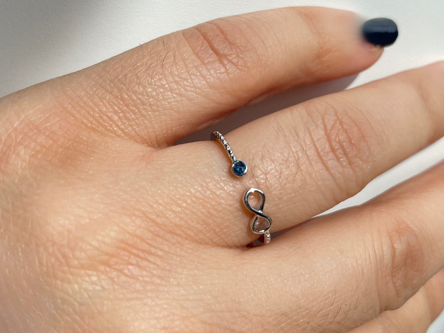 Infinity Silver Open Ring