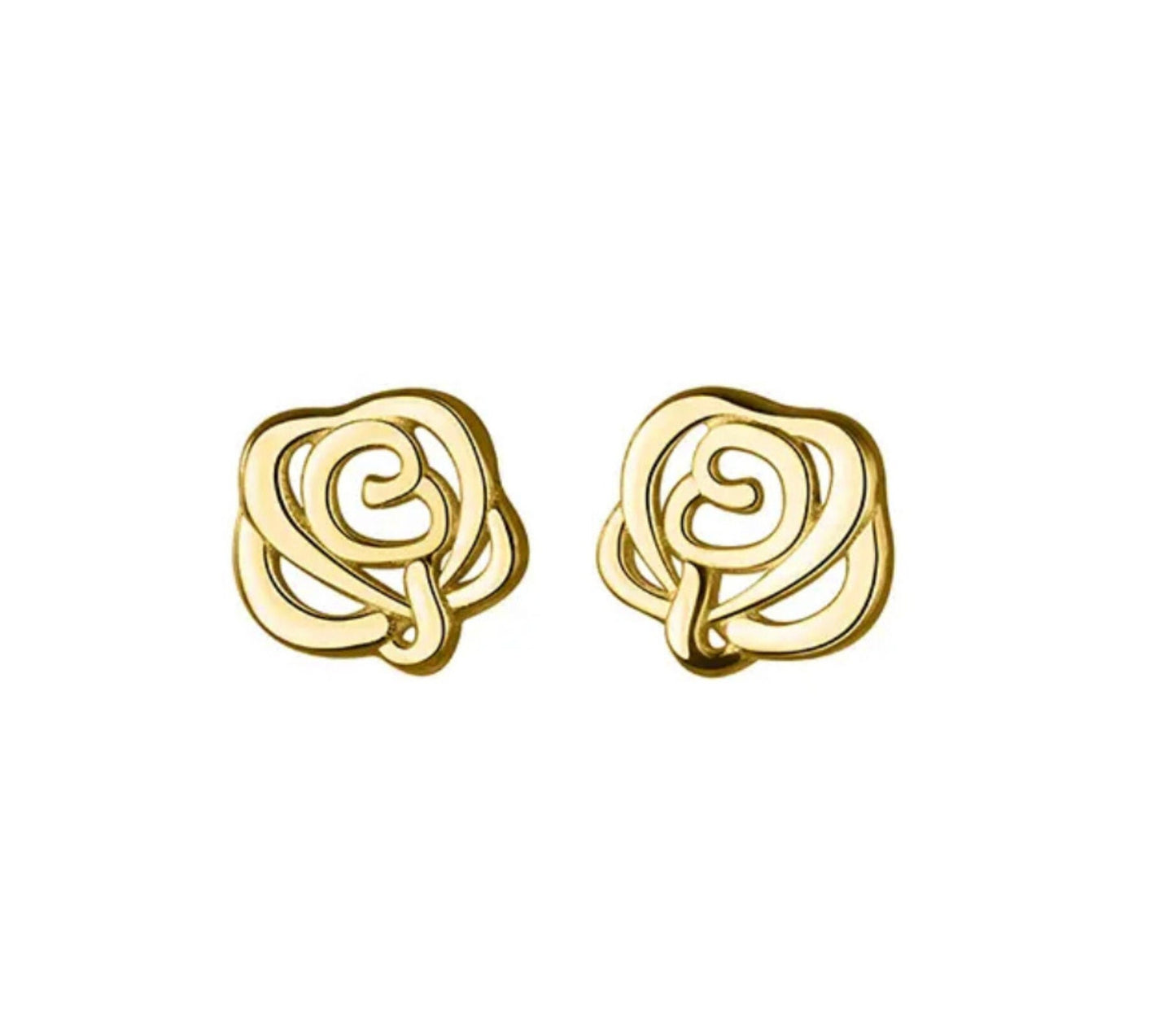 Tiny Rose Flower Earrings